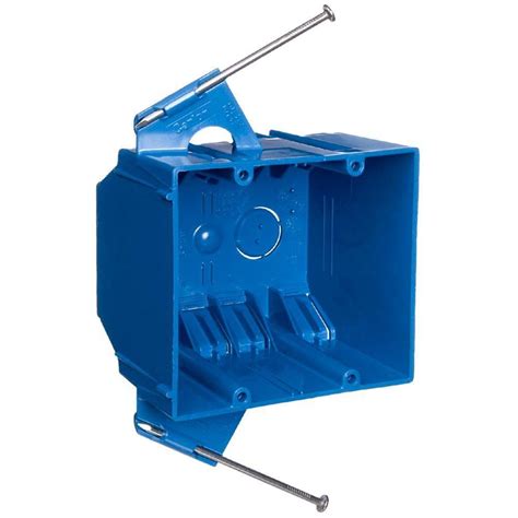 electrical box 2 gang residential blue front view|electrical junction box.